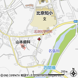 三重県名張市下比奈知1386周辺の地図
