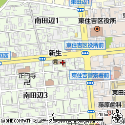大阪市消防局東住吉消防署周辺の地図