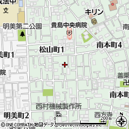 大阪府八尾市松山町1丁目7-5周辺の地図