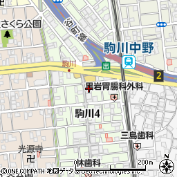 ブランドシティ　駒川中野店周辺の地図