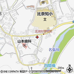 三重県名張市下比奈知1392-1周辺の地図
