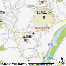 三重県名張市下比奈知1388周辺の地図