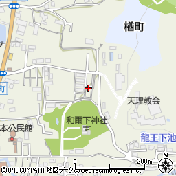奈良県天理市櫟本町2320周辺の地図