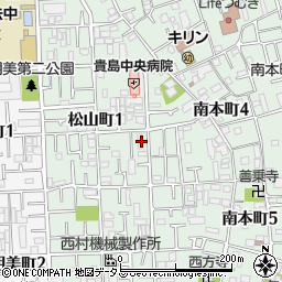 大阪府八尾市松山町1丁目7-10周辺の地図