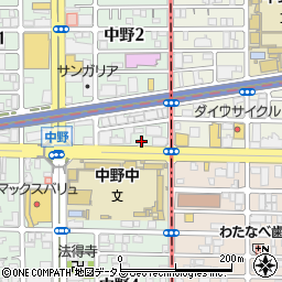 松屋 東住吉中野店周辺の地図
