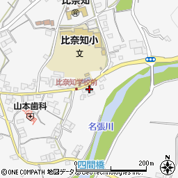 三重県名張市下比奈知1396-7周辺の地図
