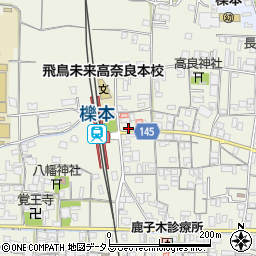 奈良県天理市櫟本町1424周辺の地図