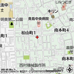 大阪府八尾市松山町1丁目7-6周辺の地図