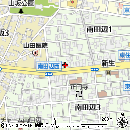 東住吉山坂郵便局周辺の地図