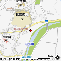 三重県名張市下比奈知1407周辺の地図