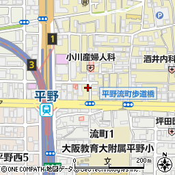 リパーク地下鉄平野駅前駐車場周辺の地図
