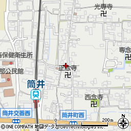 奈良県大和郡山市筒井町1567-4周辺の地図