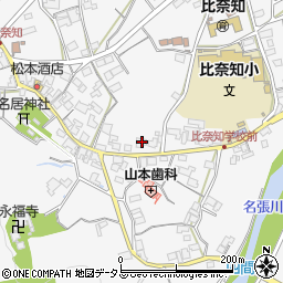 三重県名張市下比奈知1880周辺の地図