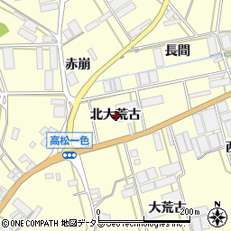 愛知県田原市高松町北大荒古周辺の地図