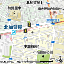 大阪市立　北加賀屋駅有料自転車駐車場周辺の地図