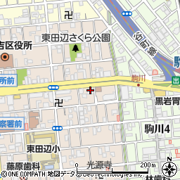 デイサービスはなまるの湯　東田辺店周辺の地図