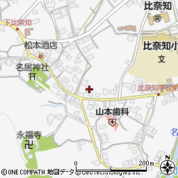 三重県名張市下比奈知1876周辺の地図