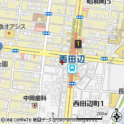 三井住友銀行西田辺支店周辺の地図