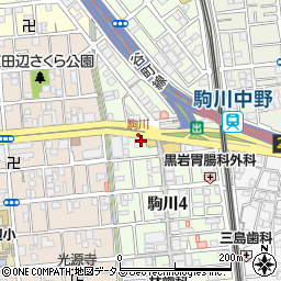 駒川　千す周辺の地図
