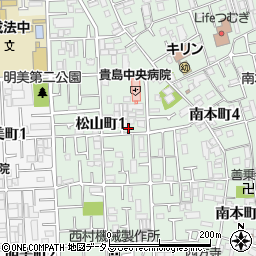 大阪府八尾市松山町1丁目4-19周辺の地図