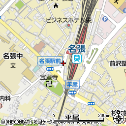 近鉄名張駅前周辺の地図