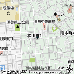 大阪府八尾市松山町1丁目4-23周辺の地図