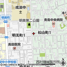 大阪府八尾市松山町1丁目5-24周辺の地図