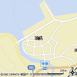 山口県萩市須佐周辺の地図