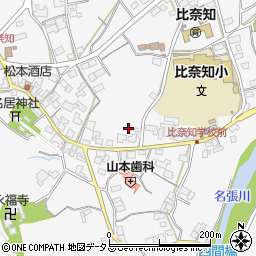 三重県名張市下比奈知1882周辺の地図