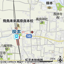奈良県天理市櫟本町1443周辺の地図