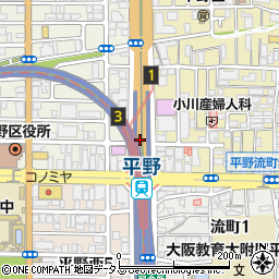 平野出入口周辺の地図