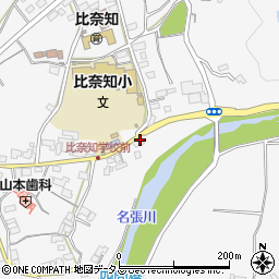 三重県名張市下比奈知1406周辺の地図