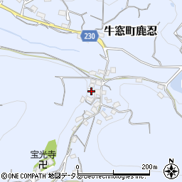 岡山県瀬戸内市牛窓町鹿忍4260-1周辺の地図