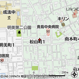 大阪府八尾市松山町1丁目4-27周辺の地図