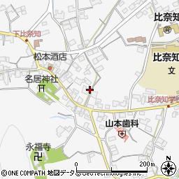 三重県名張市下比奈知1838周辺の地図
