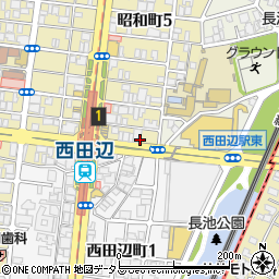 阿倍野警察署西田辺交番周辺の地図