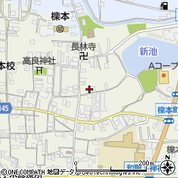 奈良県天理市櫟本町2214周辺の地図
