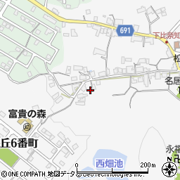三重県名張市下比奈知2075-1周辺の地図