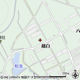 愛知県田原市赤羽根町越白周辺の地図