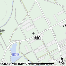 愛知県田原市赤羽根町（越白）周辺の地図