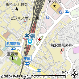 名張駅東口周辺の地図