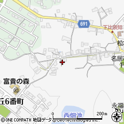 三重県名張市下比奈知2077周辺の地図