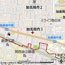 大阪府大阪市平野区加美鞍作3丁目9周辺の地図