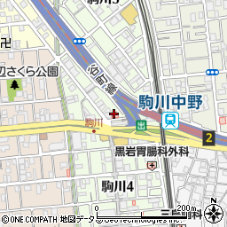 まちの自転車店リコ　駒川中野店周辺の地図
