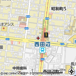 エスリード西田辺駅前周辺の地図