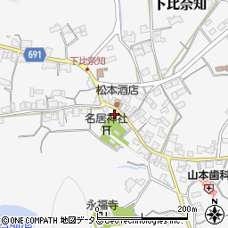 三重県名張市下比奈知2093-10周辺の地図
