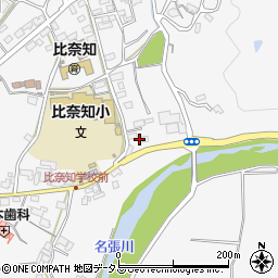 三重県名張市下比奈知1464周辺の地図