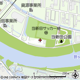 岡山市役所環境局　環境部・第１事業所・し尿収集・当新田浄化センター周辺の地図