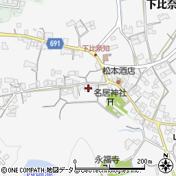 三重県名張市下比奈知2091-12周辺の地図