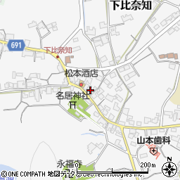 三重県名張市下比奈知2096周辺の地図